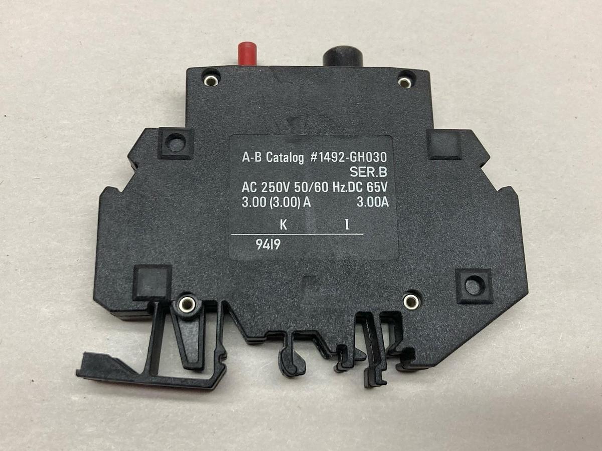 Used Allen Bradley,1492-GH030,Miniature Circuit Breaker Ser B 250V 50/60Hz
