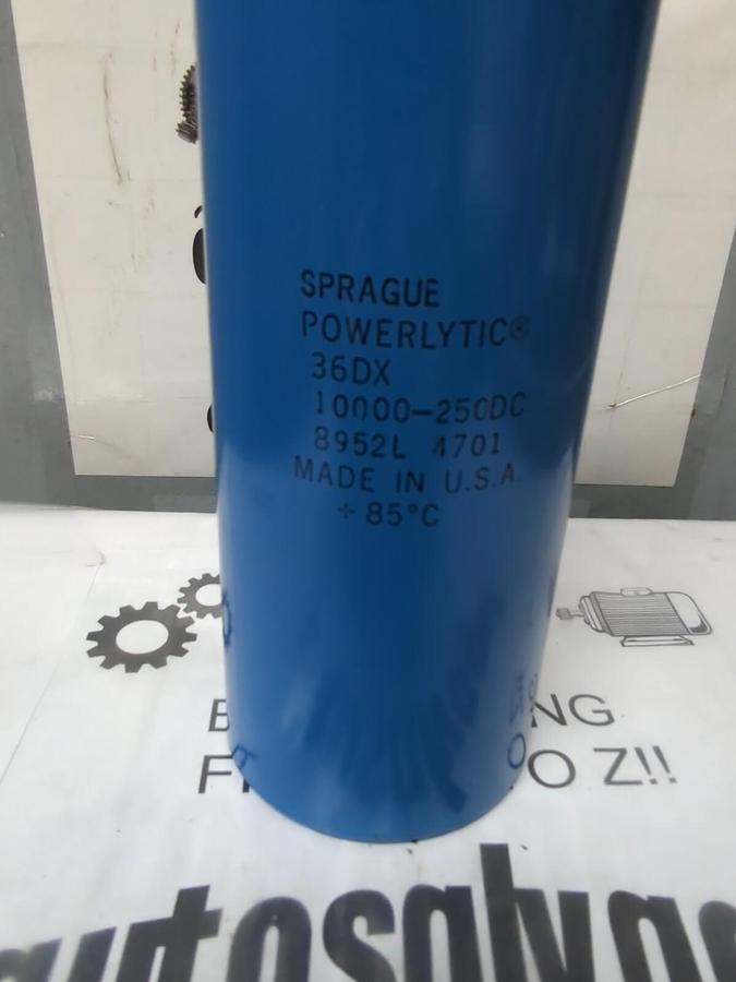 SPRAGUE POWERLYTIC,36DX,CAPACITOR 10000-250DC NOS