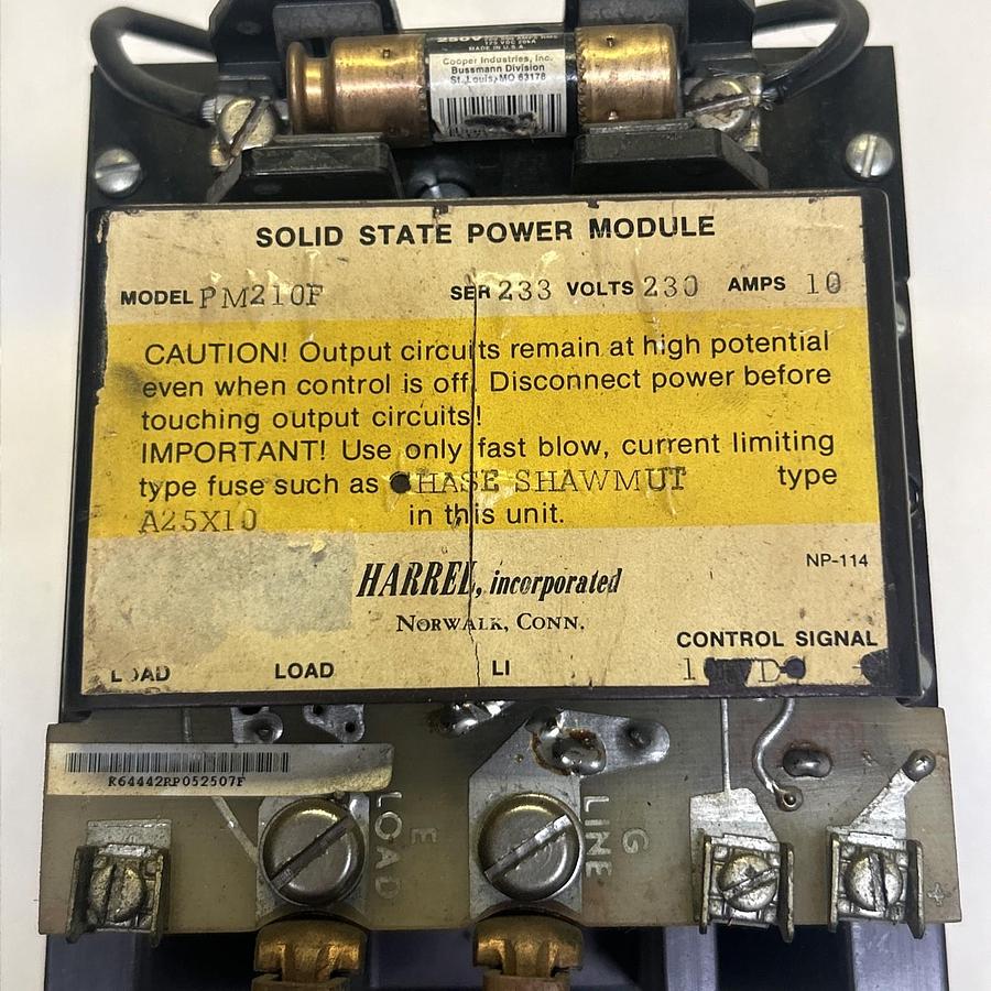Used HARREL,PM210F,SOLID STATE POWER MODULE 10A 230V
