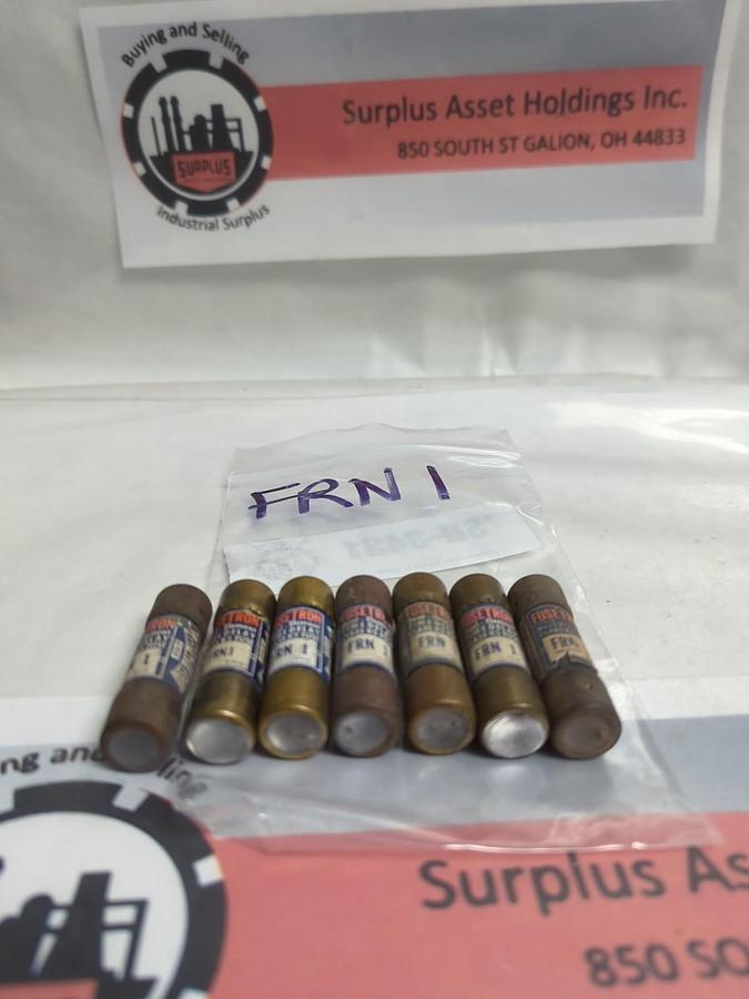 Used COOPER BUSSMANN,FRN-1,FUSETRON 1 AMP FUSE LOT OF 7 PRE-OWNED