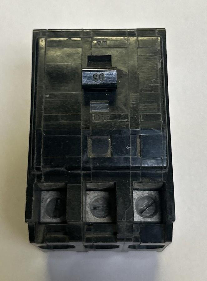 Used SQUARE D,QO390,CIRCUIT BREAKER 90A 240V 3P