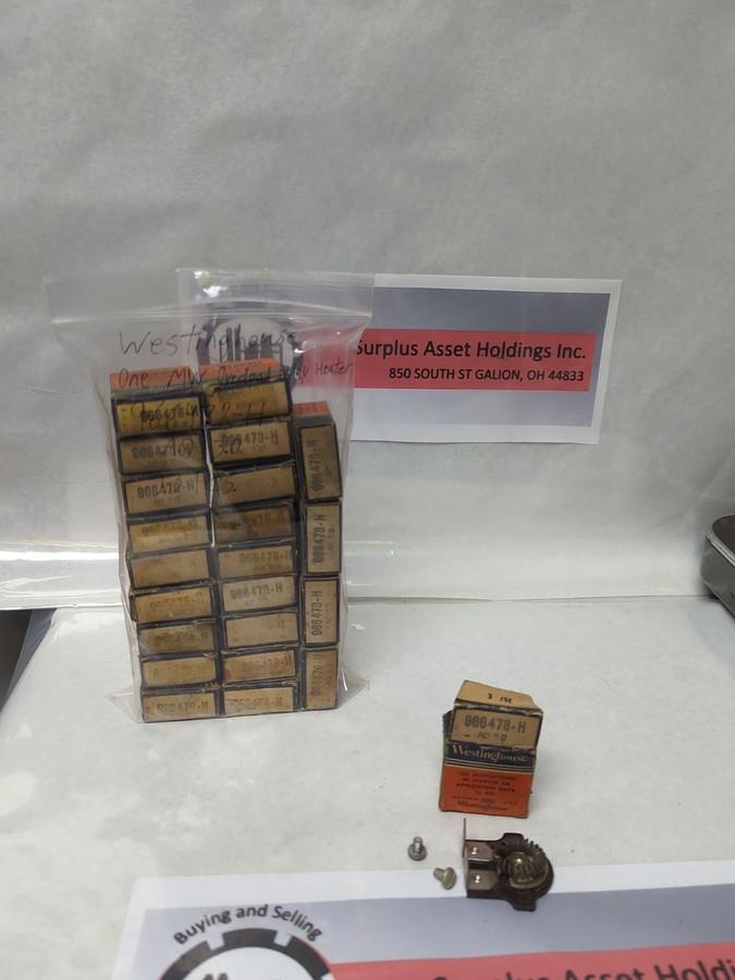 WESTINGHOUSE,966 478-H,OVERLOAD THERMAL HEATER RELAY LOT OF 23 NOS