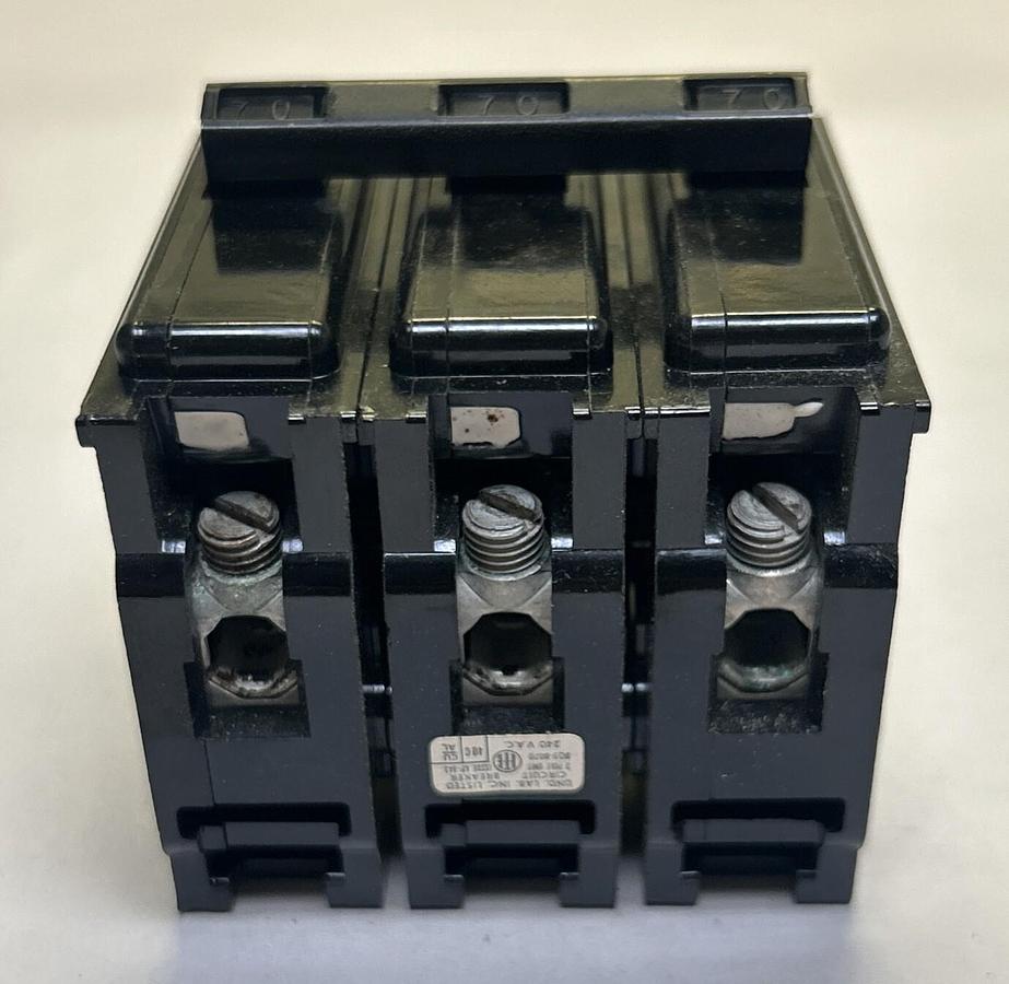 Used SIEMENS ITE,BQ3-B070,CIRCUIT BREAKER 70A 240V 3P
