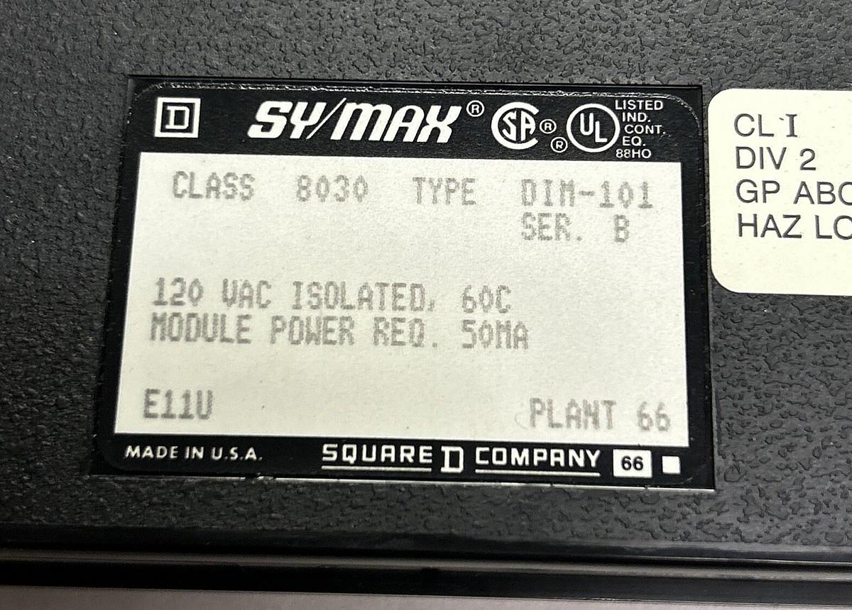 Used SQUARE D,8030-DIM-101,DELUXE INPUT MODULE NEW