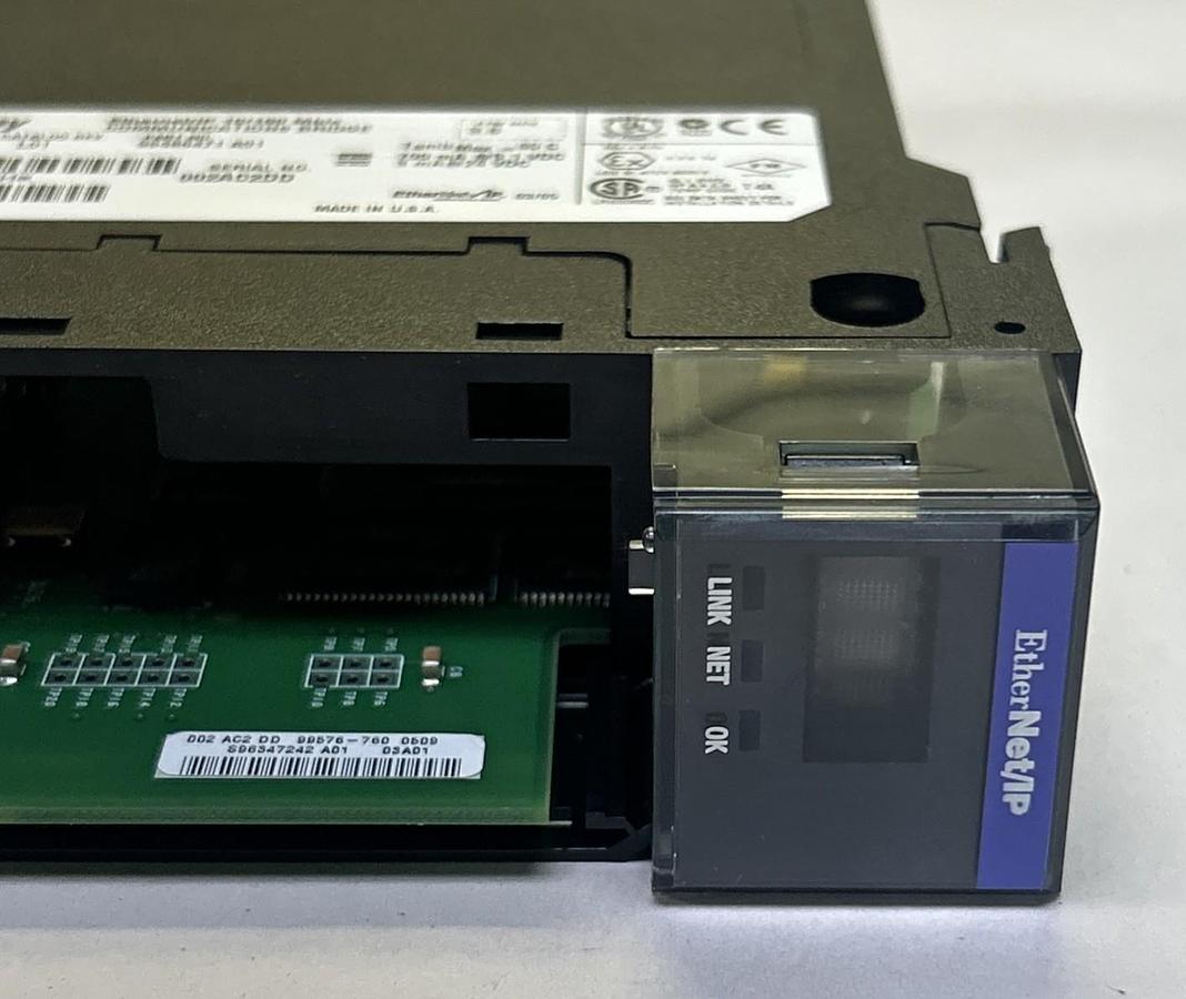 Used ALLEN BRADLEY,1756-ENBT,ETHERNET COMMUNICATION BRIDGE MODULE