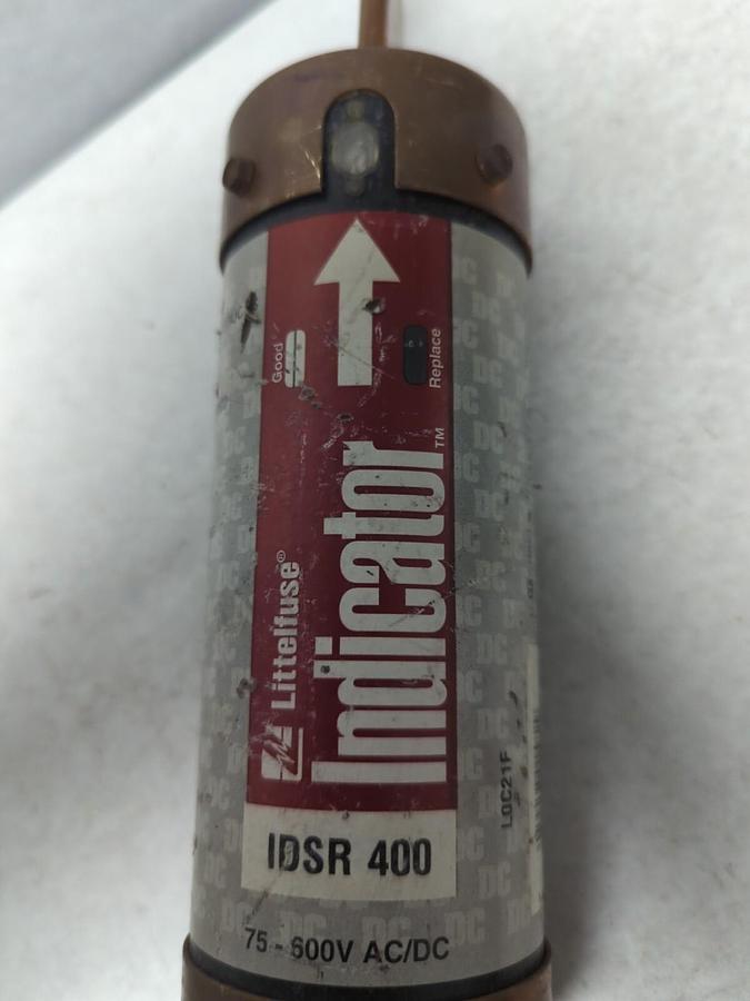 Used LITTELFUSE,IDSR400,INDICATOR 400 AMP FUSE PRE-OWNED