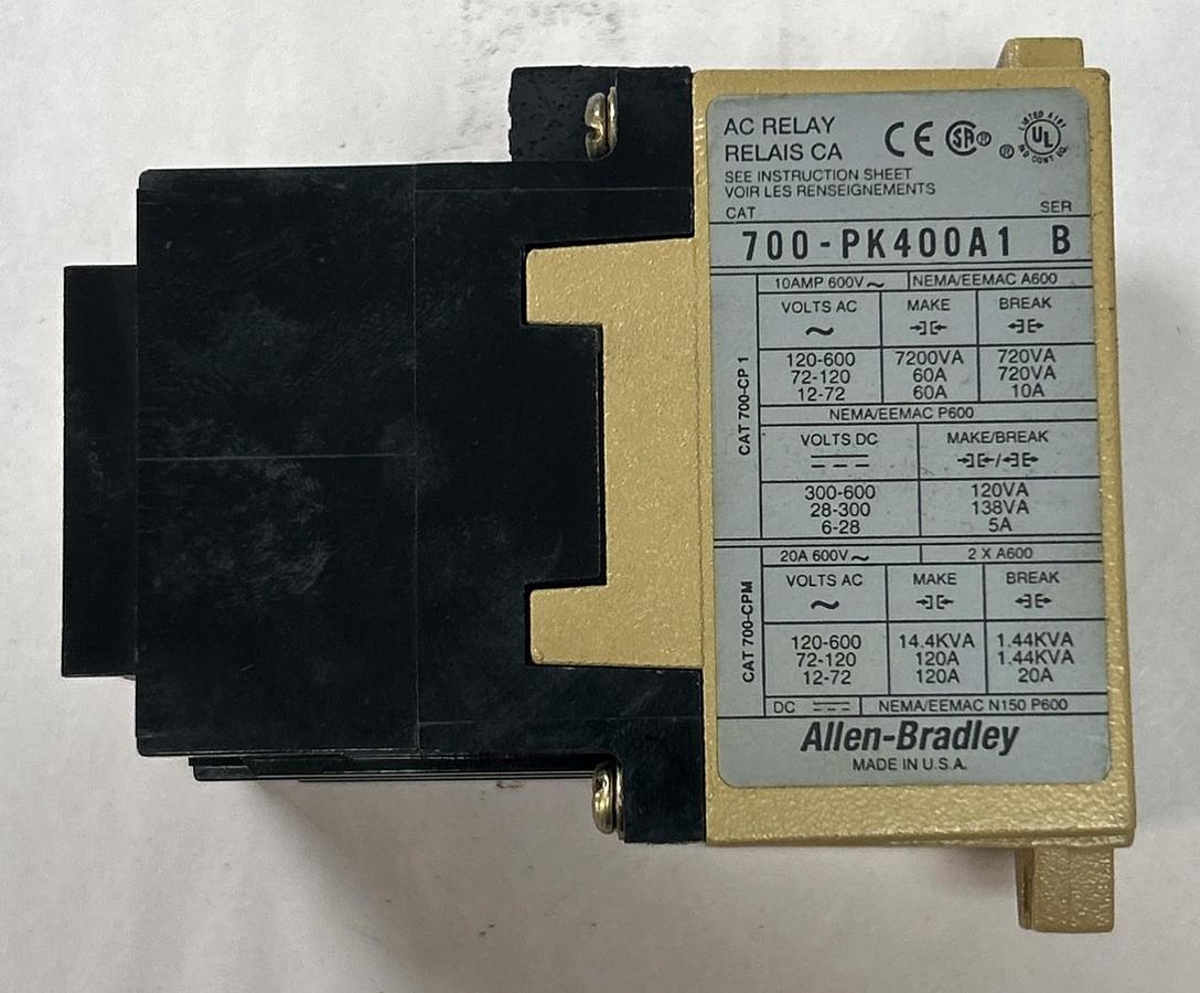 Used ALLEN BRADLEY,700-PK400A1,AC RELAY