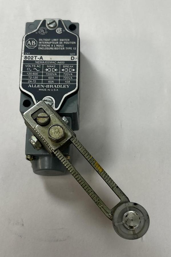 Used ALLEN BRADLEY,802T-A,OILTIGHT LIMIT SWITCH