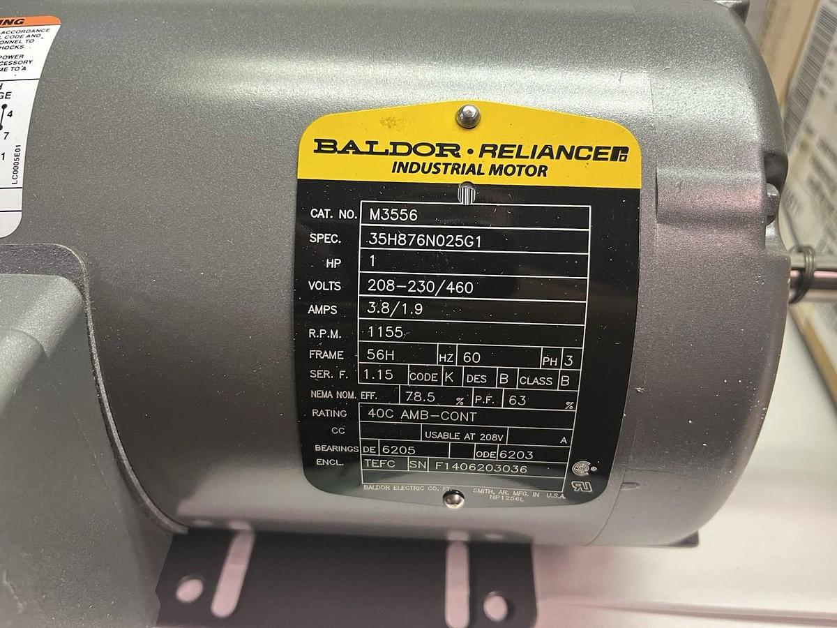 BALDOR,M3556,MOTOR 1HP 1155RPM 3PH 56H 208-230/460V