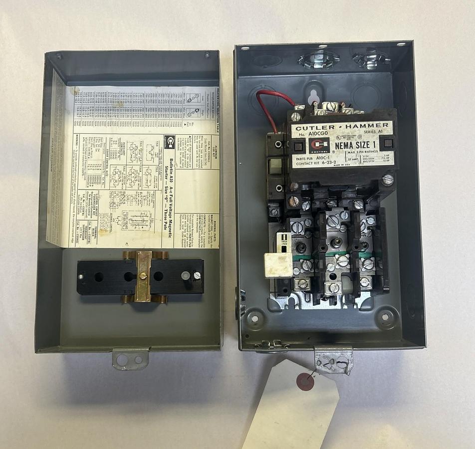 Used CUTLER-HAMMER,C325KAL1,MOTOR STARTER SIZE 0 W/ ENCLOSURE