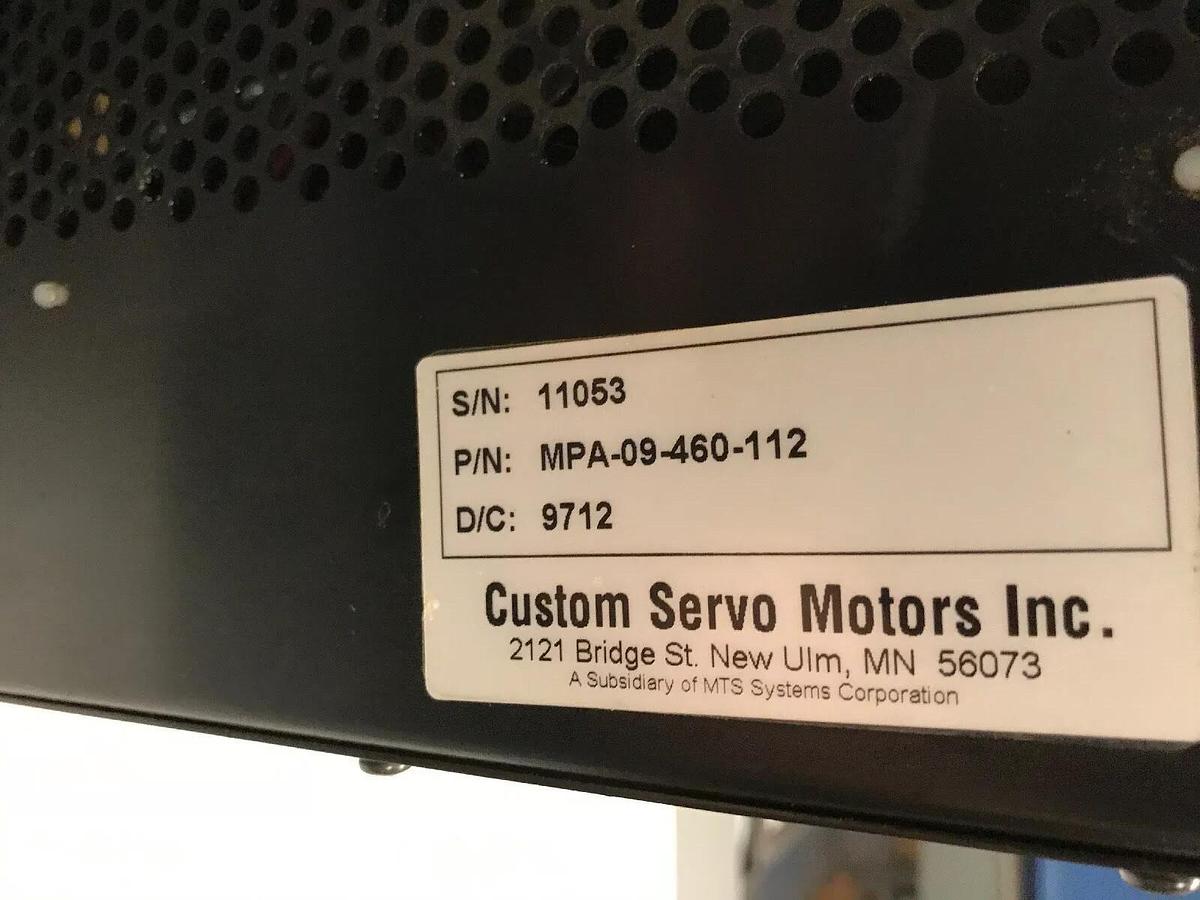 Used Custom Servo Motors,MPA-09-460-112,Servo Amplifier