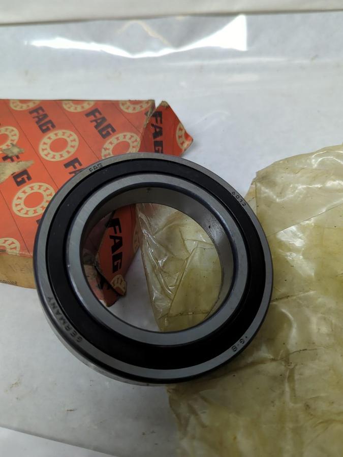FAG,6012-2RSR,REUBBER SEALED DEEP GROOVE BALL BEARING NOS