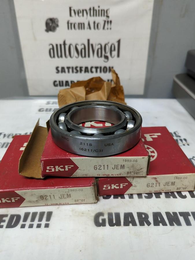 SKF,6211 JEM,DEEP GROOVE BALL BEARING LOT OF 3 NOS