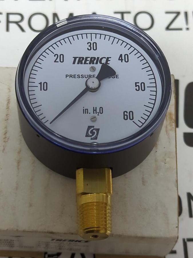TRERICE,760B2502LT70 760B,2-1/2 INCH PRESSURE GAUGE 1/4 INCH BOTTOM CONNECTION