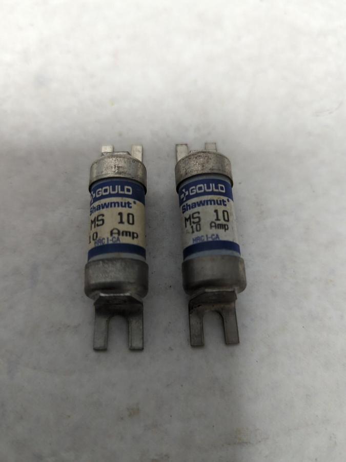 GOULD,MS10,10 AMP 600V FUSE LOT OF 2 NOS