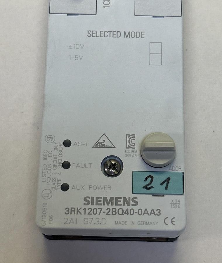 Used SIEMENS,3RK1207-2BQ40-0AA3,COMPACT INPUT MODULE