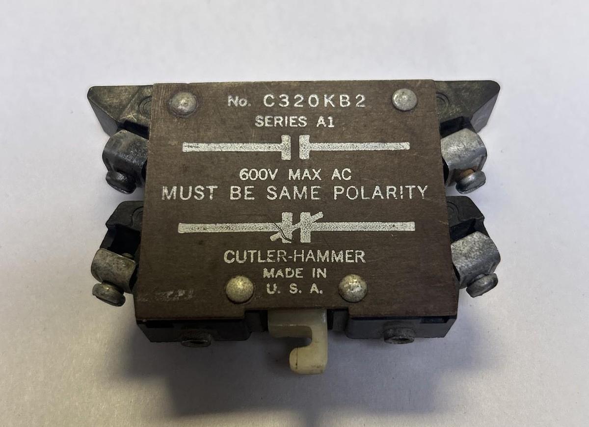 Used CUTLER-HAMMER,C320KB2,AUXILIARY CONTACT