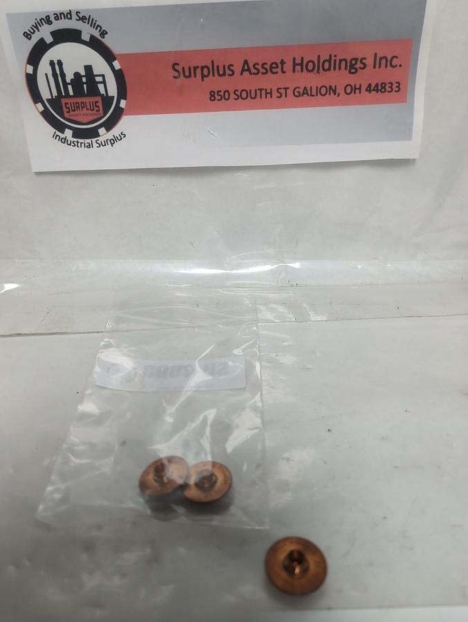 Used TRUMPF,0966809,CHROME PLATED LASER MACHINE NOZZLE 01.2MM/M8/ECE LOT OF 3