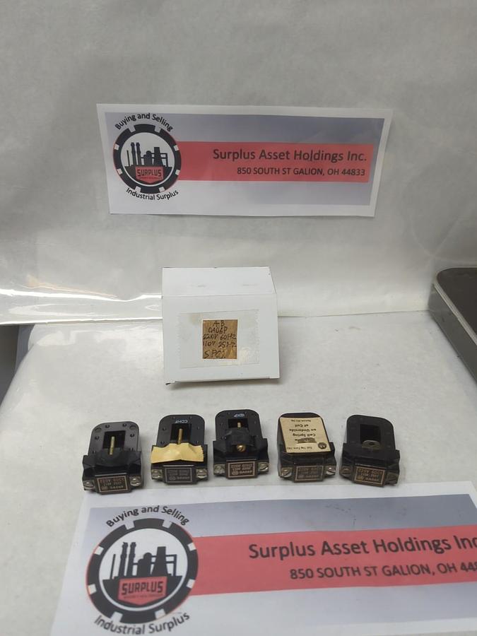 Used ALLEN-BRADLEY,0A06P,COIL 220V 60HZ 110V 25HZ LOT OF 5 PRE-OWNED