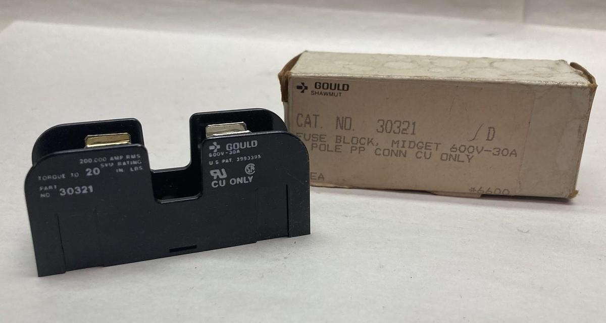 Gould Shawmut,30321,1-Pole Fuse Block 600V 30A