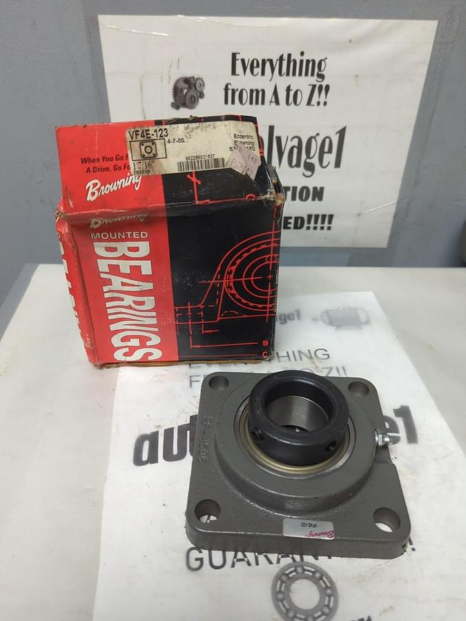 BROWNING,VF4E-123,FLANGE 4-BOLT MOUNTED BEARING 1-7/16 INCH BORE NOS