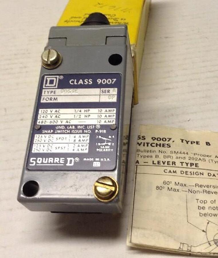 Square D,9007B054E,Heavy Duty Limit Switch Series A