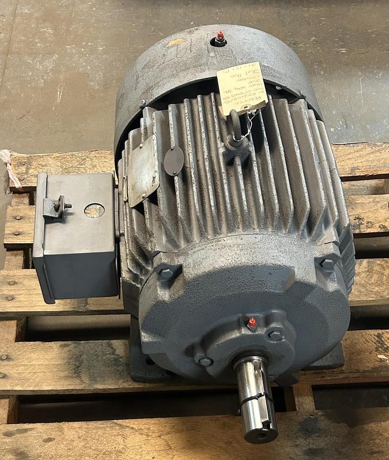 Used RELIANCE,P25G0369G-G10-OP7MN8758,MOTOR 20HP 1755RPM 460V 3PH 256T FR
