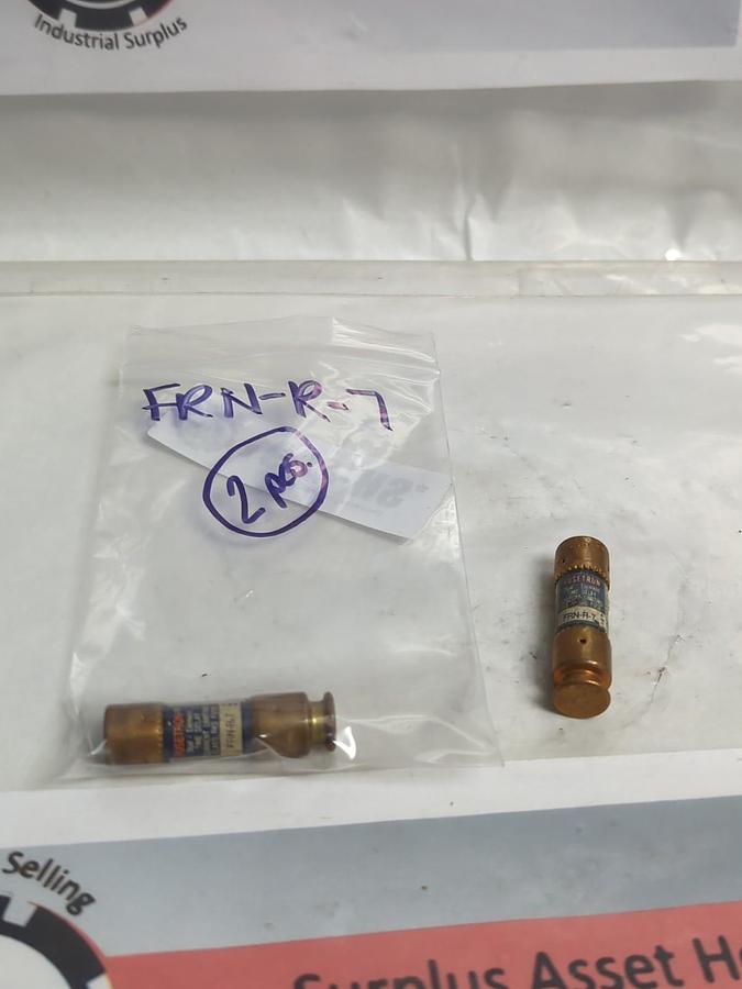 Used COOPER BUSSMANN,FRN-R-7,FUSETRON 7 AMP FUSE LOT OF 2 PRE-OWNED