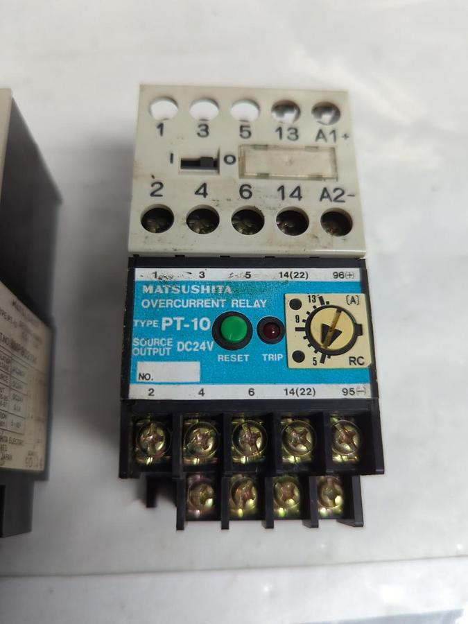 Used MATSUSHITA,BMP650504,CONTACTOR W/ PT-10 OVERCURRENT RELAY LOT OF 2 PRE-OWNED