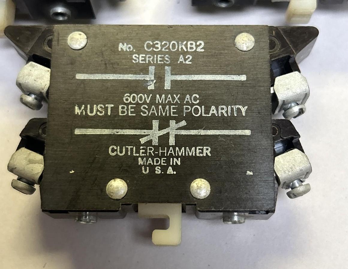 Used CUTLER-HAMMER,C320KB2,AUXILIARY CONTACT LOT OF 3