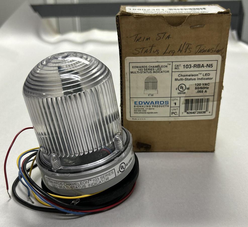 Used EDWARDS SIGNALING,103-RBA-N5,INDICATOR LIGHT NEW