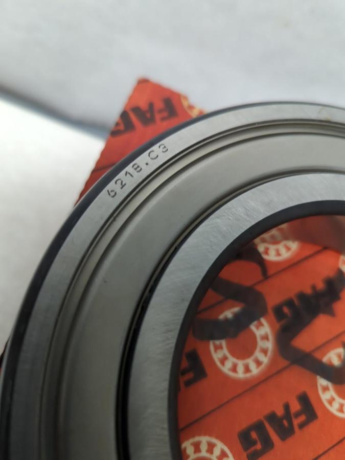 FAG,6218-2ZR-C3,DEEP GROOVE BALL BEARING DOUBLE SHIELDED 90X160X30MM NOS