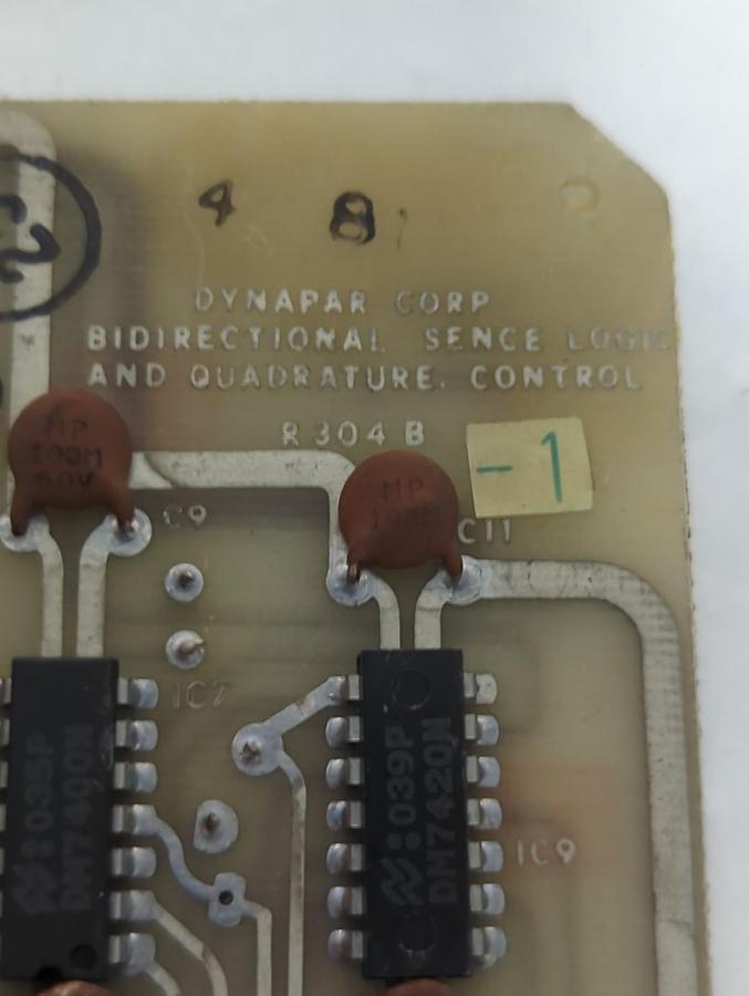 Used DYNAPAR,R304B,BIDIRECTIONAL SENCE LOGIC AND QUADRATURE CONTROL BOARD PRE-OWNED