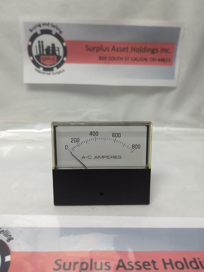 Used EIL INSTRUMENTS,TYPE 251,PANEL METER 0-800A-C AMPERES PRE-OWNED