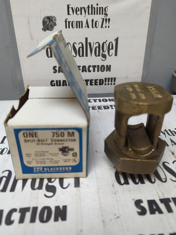 ITT BLACKBURN,750-M,SPLIT BOLT CONNECTOR HIGH STRENGTH BRONZE NOS