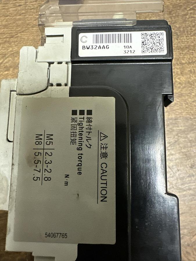 Used Fuji Electric,BW32AAG-3P010,Auto Breaker