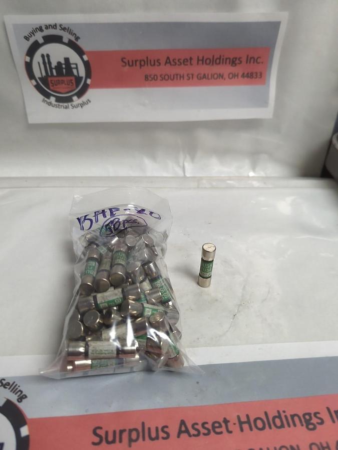 Used COOPER BUSSMANN,BAF-20,BUSS 20 AMP FUSE LOT OF 58 PRE-OWNED
