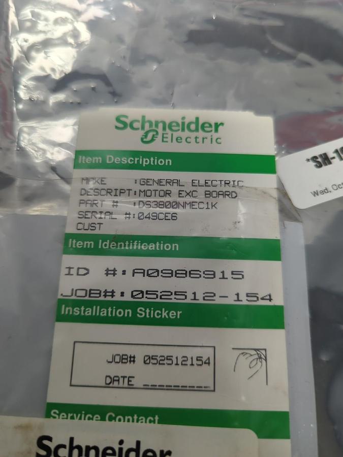 Used GE,DS3800NMEC1K,MOTOR EXCITER BOARD PRE-OWNED