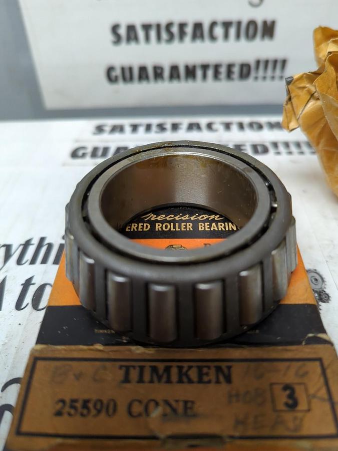 TIMKEN,25590-3,PRECISION ROLLER BEARING CONE NOS