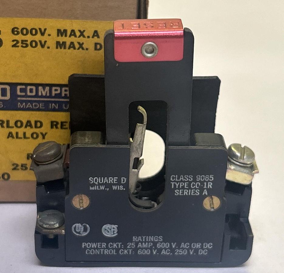 SQUARE D,9065C0-1R,THERMAL OVERLOAD RELAY NOS