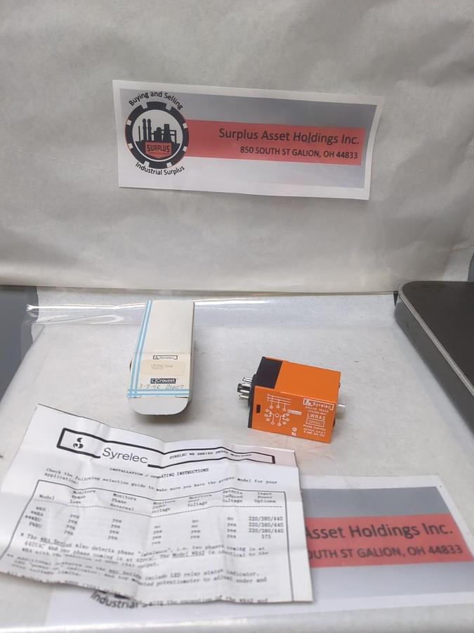 SYRELEC CROUZET,LWRA2 220A,PHASE CONTROLLER RELAY 11 PIN NOS