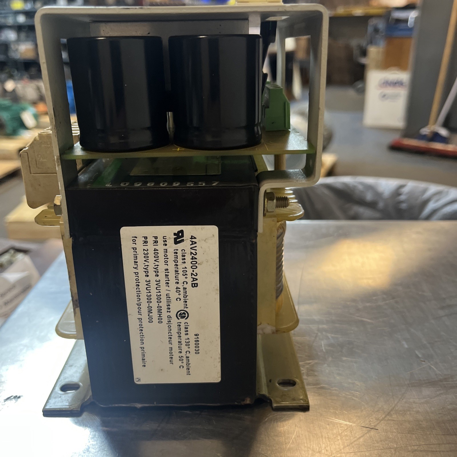 Used SIEMENS,4AV2400-2AB,CONTROL TRANSFORMER WITH RECTIFIER .24kW 415-215HV 24VDC LV