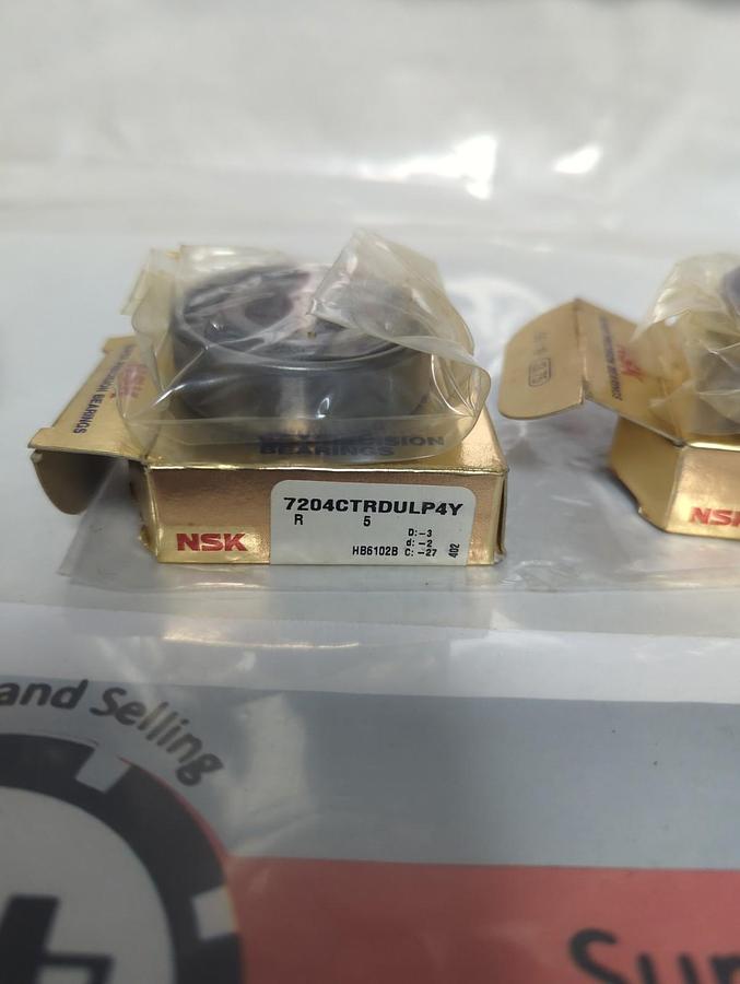 NSK,7204CTRULP4Y,PRECISION SPINDLE BEARINGS SET NOS