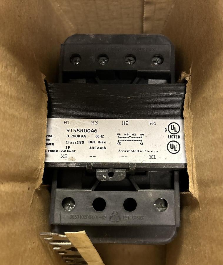 GENERAL ELECTRIC,9T58R0046,TRANSFORMER .2KVA 240X480-115V NOS