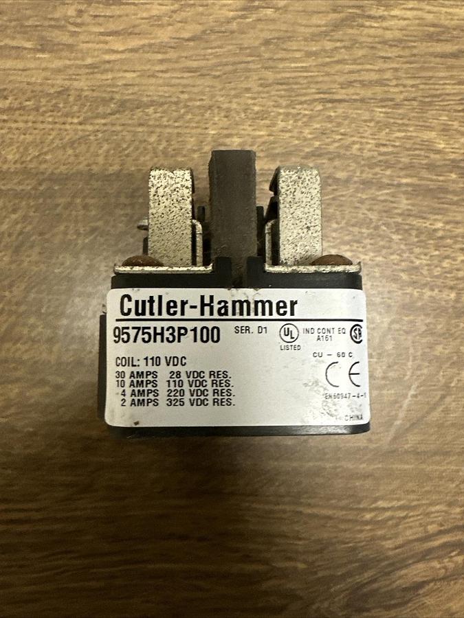 Used Cutler Hammer,9575H3P100,Relay