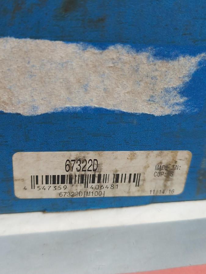 NTN BOWER,67322D,ROLLER BEARING DOUBLE CUP 7-3/4 INCH OD NOS