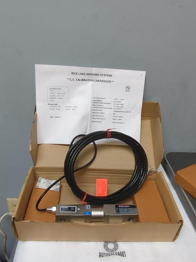 RICE LAKE,RL750161-2.5K,WEIGHING LOAD CELL 2.5K LBS