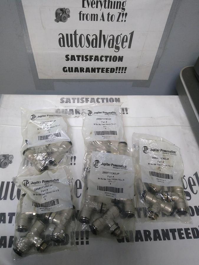 Used JUPITER PNEUMATICS,2555711363JP,TUBE MALE SWIVEL BRANCH T 10MM LOT OF 5