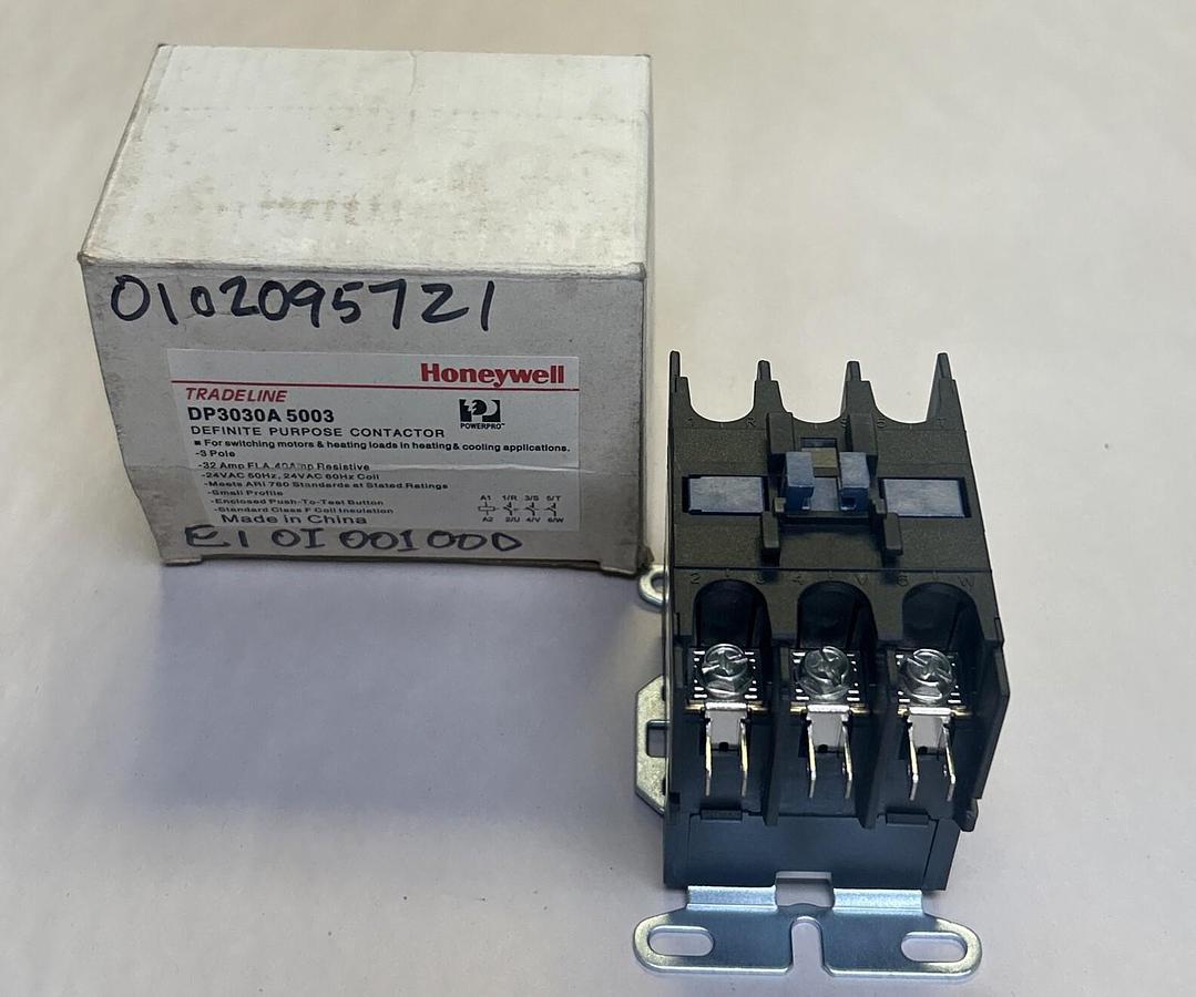 HONEYWELL,DP3030A5003,DEFINITE PURPOSE CONTACTOR NOS
