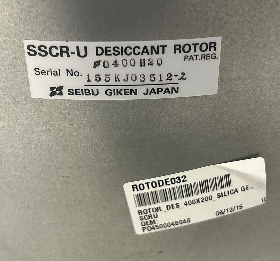 SEIBU GIKEN,SSCR-U,DESICCANT ROTOR NOS